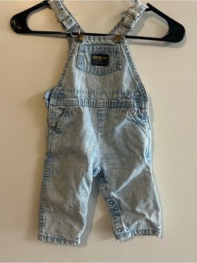 18m Vintage OshKosh B'gosh Light Blue Denim Overalls